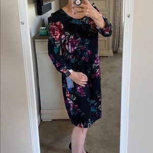 Apt 9 Women's Black & Pink Floral Swing Dress